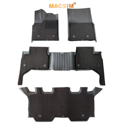 Thảm Lót Sàn Ô Tô Toyota Land Cruiser 2024 7 chỗ Macsim 3W 2 lớp – TPE đúc khuôn cao cấp, Dễ Vệ Sinh