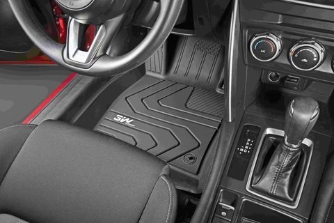 Thảm lót sàn xe ô tô MAZDA CX4 2017- nhãn hiệu Macsim 3W - chất liệu nhựa TPE đúc khuôn cao cấp - màu đen
