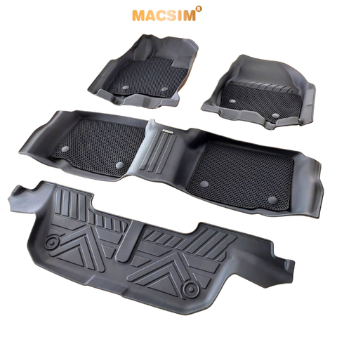 Thảm sd3 2 lớp dạng lưới lục giác Ford Explorer 2011-2019 bề mặt cao su siêu sạch