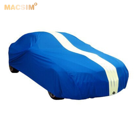 Bạt Phủ Xe ô tô SUV XL – Thun Co Giãn Xanh Sọc Trắng, Ôm Form Xe