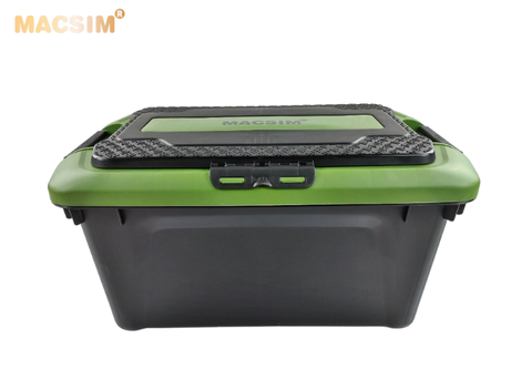 Hộp đựng đồ trên ô tô 60 lít kích thước màu đen xanh 59,5cm x 35,5cm  x 35cm - hộp đựng đồ trong cốp ô tô nhãn hiệu Macsim chất liệu PP cao cấp