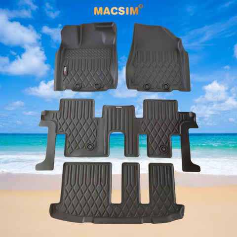 Thảm sd lót sàn xe ô tô Infiniti QX60 2014 - 2021Nhãn hiệu Macsim chất liệu nhựa TPE cao cấp màu đen