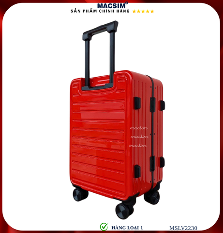 Vali cao cấp Macsim SMLV2230 cỡ 20 inch màu đỏ- Hàng loại 1