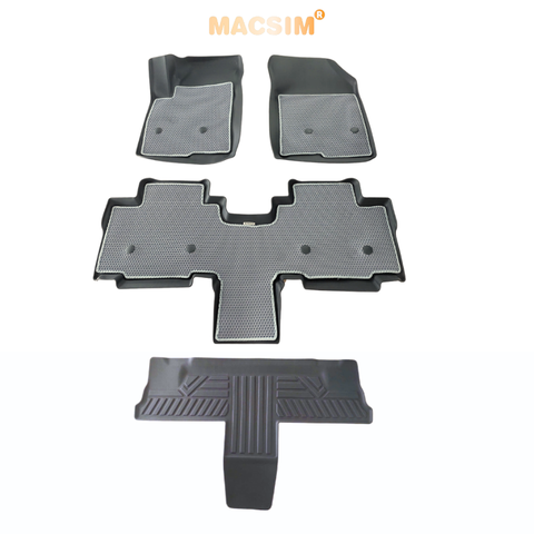 Thảm ô tô sd3 2 lớp dạng lưới lục giác MG G50 (ghi) - bề mặt cao su siêu sạch - Macsim