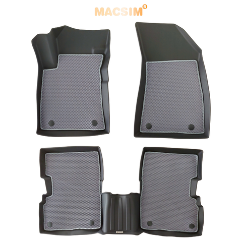 Thảm sd3 dạng lưới lục giác 2 lớp MG ZS (màu ghi)  bề mặt cao su siêu sạch nhãn hiệu Macsim