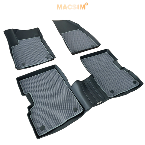 Thảm sd3 dạng lưới lục giác 2 lớp MG ZS (màu ghi)  bề mặt cao su siêu sạch nhãn hiệu Macsim