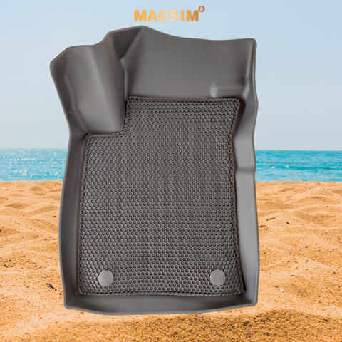 Thảm ô tô sd3 2 lớp dạng lưới lục giác MG ZS (màu đen) - bề mặt cao su siêu sạch - Macsim