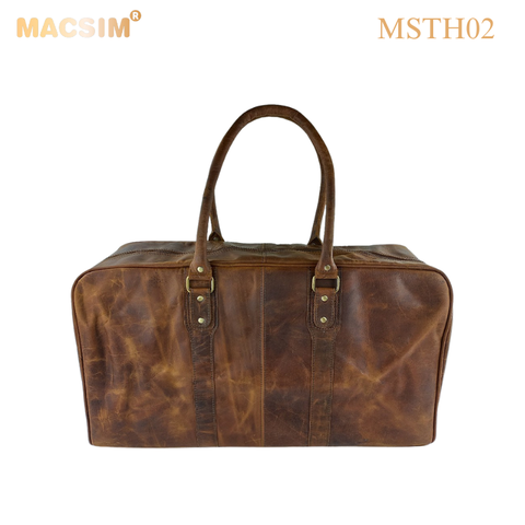 [Túi Da Thật Du Lịch Macsim MSTH02 – Da Bò Nguyên Miếng | Cổ Điển – Thủ Công – Chính Hãng]