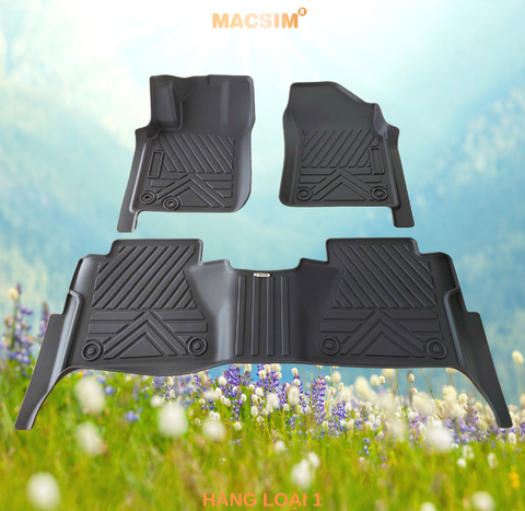 Thảm lót sàn ô tô Nissan Navara 2015+ Macsim - Tpe chuẩn phom, Sử dụng lâu dài (Mã 03)