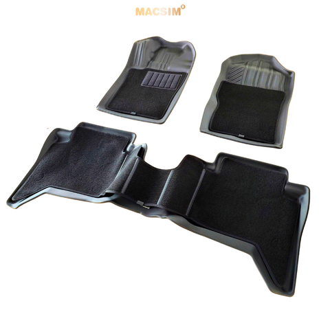Thảm lót sàn (sd4) ô tô 2 lớp cao cấp dành cho xe Ford Ranger 2022+ (sd4) nhãn hiệu Macsim chất liệu TPE màu đen