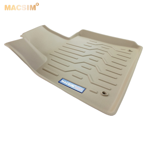 Thảm lót sàn xe ô tô HYUNDAI SANTAFE 2018+ Nhãn hiệu Macsim chất liệu nhựa TPV cao cấp màu be