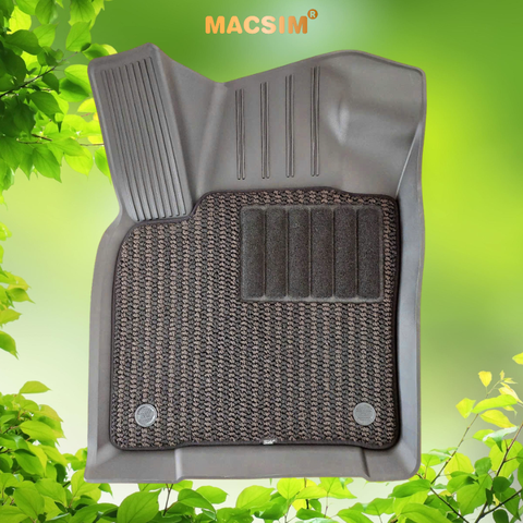 Thảm 2 lớp xe  3 hàng ghế Volkswagen Teramont ( 7 seat) Macsim 3W chất liệu nhựa TPE đúc khuôn cao cấp - màu đen