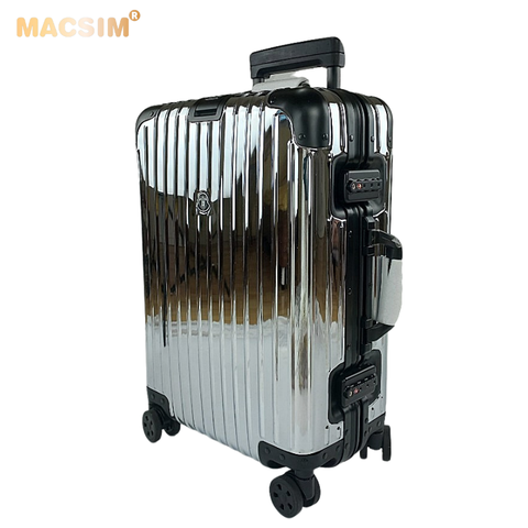 [XẢ KHO LỖI NHẸ – GIẢM 50%] Vali kéo du lịch cao cấp chất liệu hợp kim nhôm nguyên khối MS1305 Macsim cao cấp màu đen cỡ 20inches