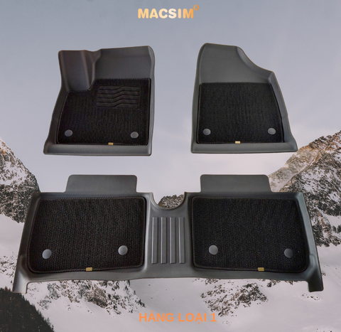 Thảm lót sàn ô tô 2 lớp sợi thô dành cho xe Vinfast Herio Green (sd3) nhãn hiệu Macsim -  ( Giảm giá nhưng chất lượng không giảm)