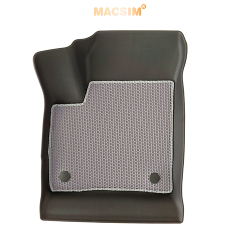 Thảm sd3 dạng lưới lục giác 2 lớp Vinfast Herio Green (màu ghi)  bề mặt cao su siêu sạch nhãn hiệu Macsim