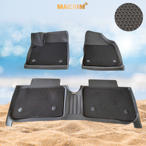 Thảm 2 lớp sd3 dạng lưới lục giác Vinfast Herio Green (đen) 3 - bề mặt cao su siêu sạch - Macsim