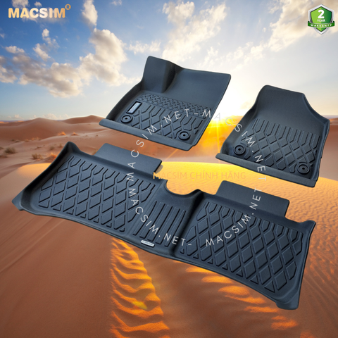 Thảm lót sàn xe ô tô Vinfast Herio Green (sd) Nhãn hiệu Macsim chất liệu nhựa TPE cao cấp màu đen