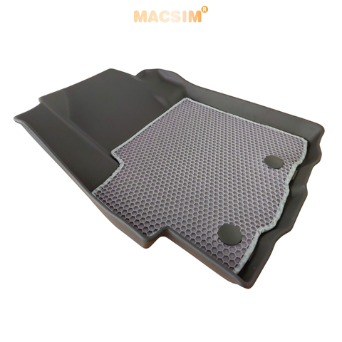 Thảm sd3 dạng lưới lục giác 2 lớp Mitsubishi Xpander (màu ghi)  bề mặt cao su siêu sạch nhãn hiệu Macsim