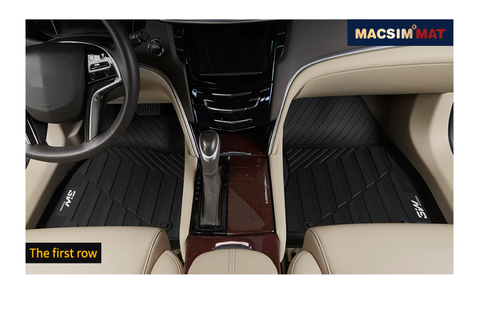 Thảm lót sàn xe ô tô  Cadillac XTS 2012- đến nay nhãn hiệu Macsim 3W - chất liệu nhựa TPE đúc khuôn cao cấp - màu đen