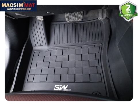 Thảm lót sàn xe ô tô Ttoyota corolla cross  Nhãn hiệu Macsim 3W chất liệu nhựa TPE đúc khuôn cao cấp - màu đen
