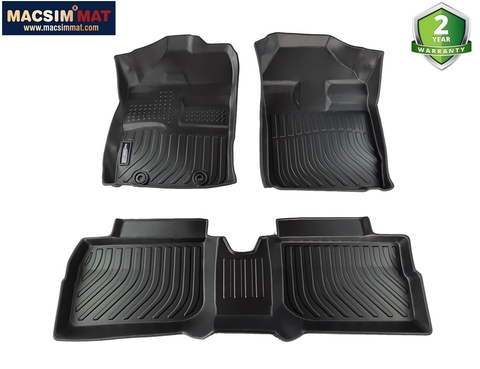 Thảm sd1 lót sàn xe ô tô Toyota Wigo 2017-2020 Nhãn hiệu Macsim chất liệu nhựa TPE cao cấp màu đen