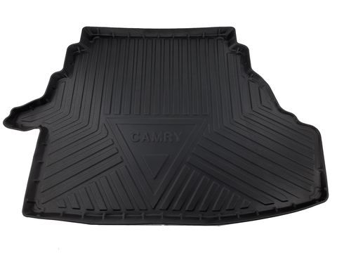 Thảm lót cốp qd xe ô tô Toyota Camry 2006 - 2011 nhãn hiệu Macsim chất liệu TPV cao cấp màu đen (611)