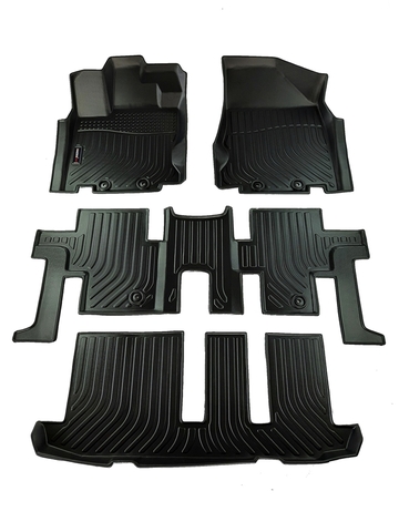 Thảm sd lót sàn xe ô tô Infiniti QX60 2014 - 2021Nhãn hiệu Macsim chất liệu nhựa TPE cao cấp màu đen