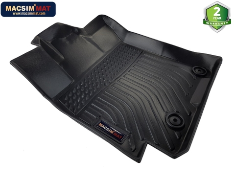 Thảm lót sàn xe ô tô  KIA K3 CERATO (2019-nay) chất liệu TPE thương hiệu Macsim màu đen