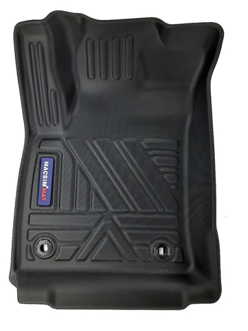 Thảm lót sàn xe ô tô Toyota Innova/ Fortuner 2017-đến nay Nhãn hiệu Macsim chất liệu nhựa TPV cao cấp màu đen - 2 hàng ghế