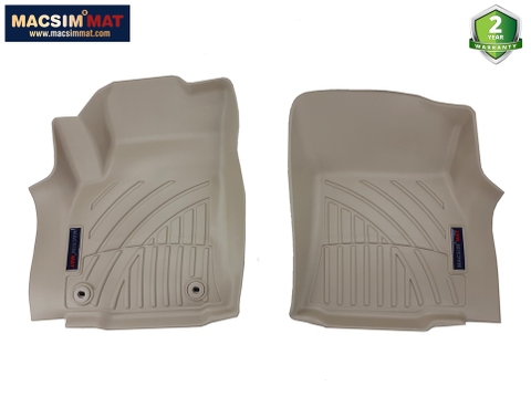 Thảm lót sàn xe ô tô Toyota Innova 2016-đến nay Nhãn hiệu Macsim chất liệu nhựa TPV  màu be(FDW-118) - 3 hàng ghế