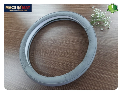 Bọc Vô Lăng Ô Tô Honda HR-V MACSIM – mã 8912 – Da thật màu ghi. lõi silicon