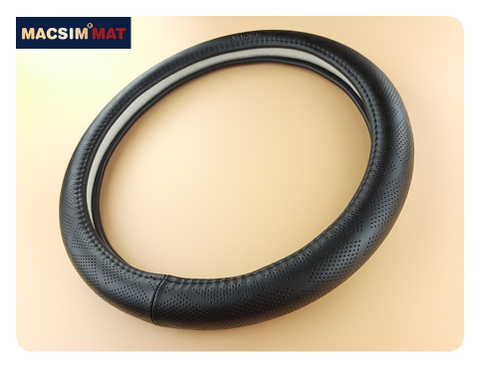 Bọc Vô Lăng Ô Tô Suzuki Swift MACSIM – L632 tròn – Da thật màu đen. lõi silicon