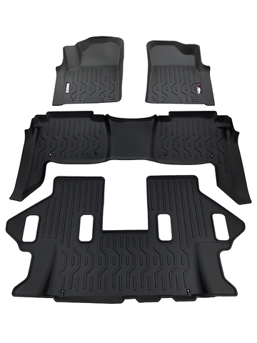 Thảm hn lót sàn xe ô tô Infiniti QX80 Nhãn hiệu Macsim chất liệu nhựa TPV cao cấp màu đen