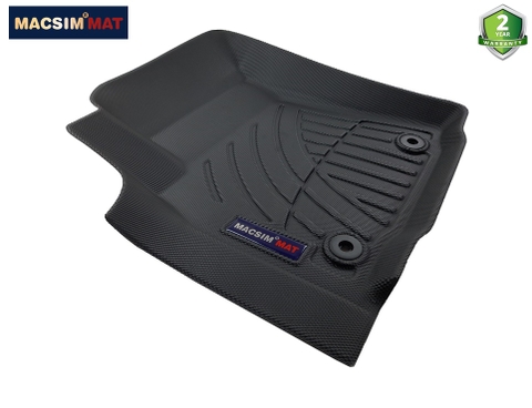 Thảm lót sàn xe ô tô Toyota Hilux 2015- 2022+ Nhãn hiệu Macsim chất liệu nhựa TPV cao cấp màu đen (FDW-017)