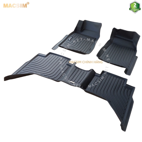 Thảm lót sàn xe ô tô Isuzu D-max 2015-2020 (sd) Nhãn hiệu Macsim chất liệu nhựa TPE cao cấp màu đen