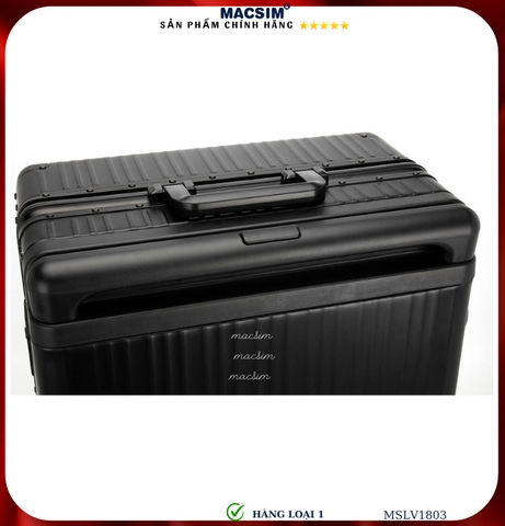 Vali hợp kim nhôm cao cấp Macsim MSLV1803 cỡ  24inches màu đen hàng loại 1