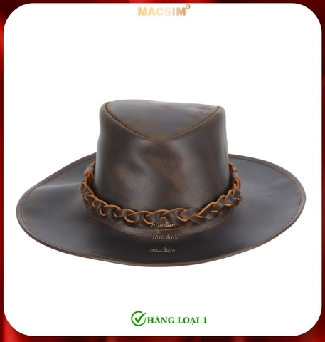 Mũ phớt cao bồi - Mũ cao bồi - Mũ golf thủ - Chất liệu da thô nguyên miếng cao cấp nhãn hiệu Macsim