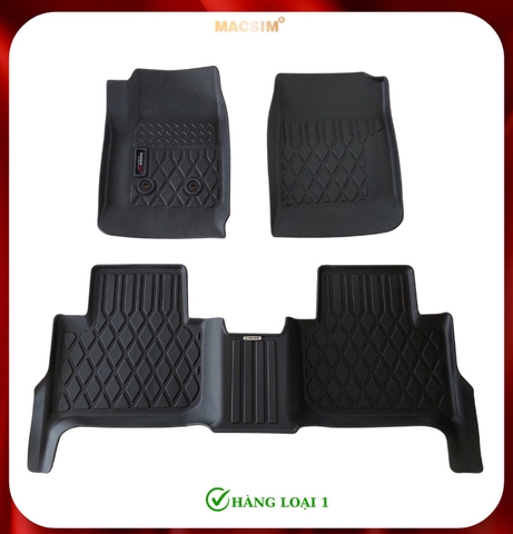 Thảm lót sàn xe ô tô Chevrolet Colorado 2015+ (sd) Nhãn hiệu Macsim chất liệu nhựa TPE cao cấp màu đen