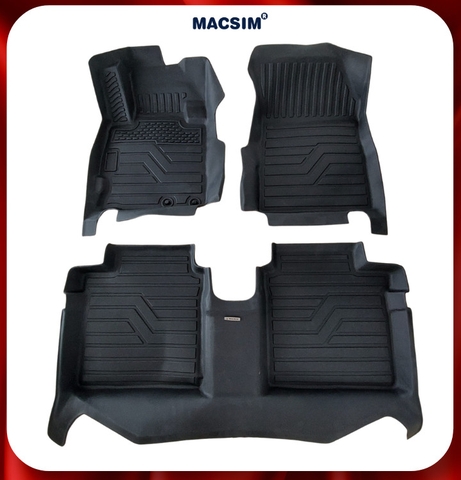 Thảm lót sàn xe ô tô Nissan Sunny 2011-2018 (sd) Nhãn hiệu Macsim chất liệu nhựa TPE cao cấp màu đen