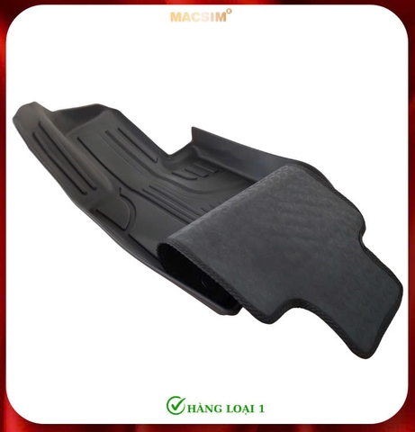 Thảm lót sàn ô tô 2 lớp cao cấp dành cho xe Mercedes Benz GLC 2023+ (sd3) nhãn hiệu Macsim chất liệu TPE màu đen