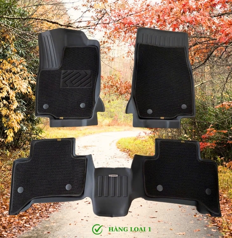 Thảm lót sàn ô tô 2 lớp cao cấp dành cho xe LEXUS GX550 2024 (sd3) nhãn hiệu Macsim chất liệu TPE màu đen