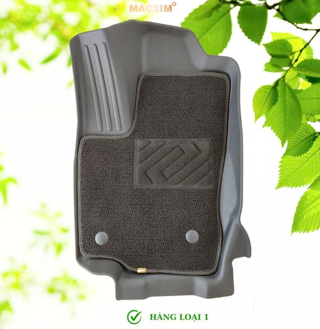 Thảm lót sàn ô tô 2 lớp cao cấp dành cho xe LEXUS GX550 2024 (sd3) nhãn hiệu Macsim chất liệu TPE màu đen