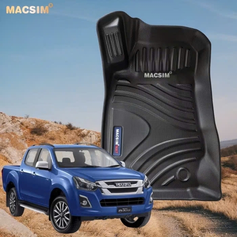 Thảm lót sàn xe ô tô qd Isuzu D-max 2014-2020 qd Nhãn hiệu Macsim chất liệu nhựa TPV cao cấp