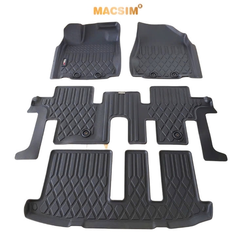 Thảm sd lót sàn xe ô tô Infiniti QX60 2014 - 2021Nhãn hiệu Macsim chất liệu nhựa TPE cao cấp màu đen