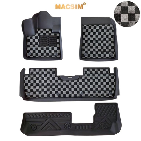 Thảm lót sàn ô tô  Peugoet 5008 Macsim – Ca rô, chuẩn phom, Dễ Vệ Sinh (Mã 03)