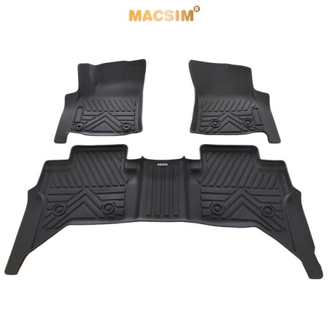 Thảm lót sàn ô tô Toyota Hilux 2026 + Macsim - Tpe chuẩn phom, dễ vệ sinh (Mã 03)