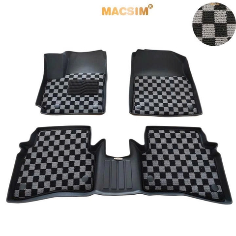 Thảm lót sàn ô tô  Kia Sonet Macsim – Ca rô, chuẩn phom, Dễ Vệ Sinh (Mã 03)
