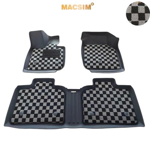 Thảm lót sàn ô tô Vinfast Vf7 Macsim – Ca rô, chuẩn phom, Dễ Vệ Sinh (Mã 03)