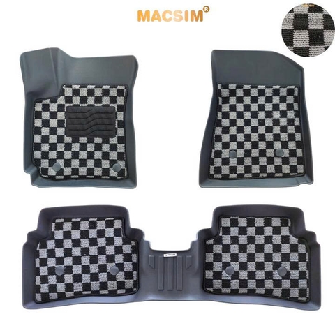 Thảm lót sàn ô tô Hyundai Venue Macsim – Ca rô, chuẩn phom, Dễ Vệ Sinh (Mã 03)