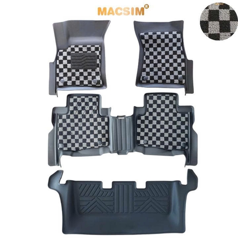 Thảm lót sàn ô tô Toyota Fortuner 2017-2025 Macsim – Ca rô, chuẩn phom, Sử dụng lâu dài (Mã 03)